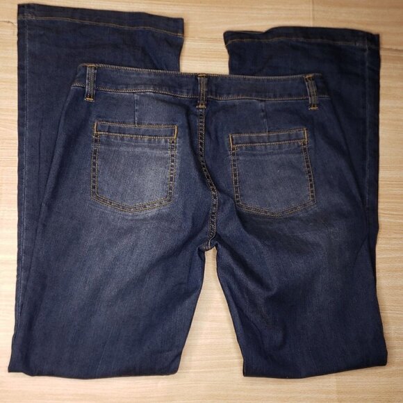 Cabi Womens Medium Wash Flare Leg Low Rise Jeans 6 - Picture 2 of 10